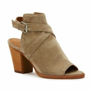 FRYE Women's Dani Pickstitch Shield Heeled Sandal